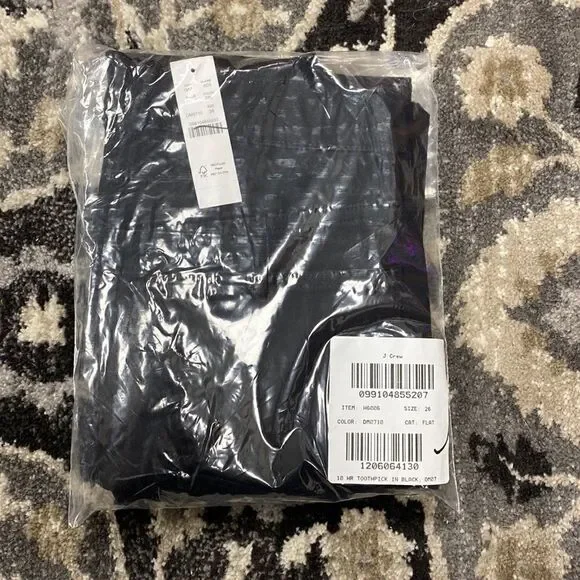 J. Crew 10" highest-rise toothpick jean in true black* - Picture 6 of 6